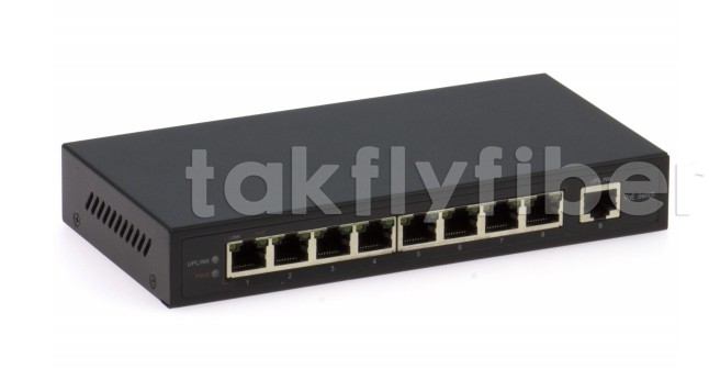 DF-1E-8EP 8-Port 10/100Mbps Fast Ethernet Switch مع الرطوبة غير المتجمدة 0-95%