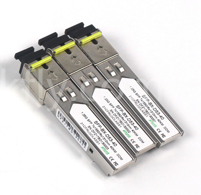 1.25G SFP BIDI Transceiver Tx1310/Rx1550nm 40KM SMF DDM LC SFP وحدة ناقل بصري