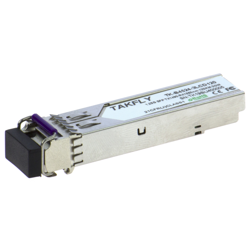 1.25G SFP BIDI Transceiver Tx1490/Rx1550nm 120KM SMF DDM LC CISCO JUNIPER HUAWEI متوافق