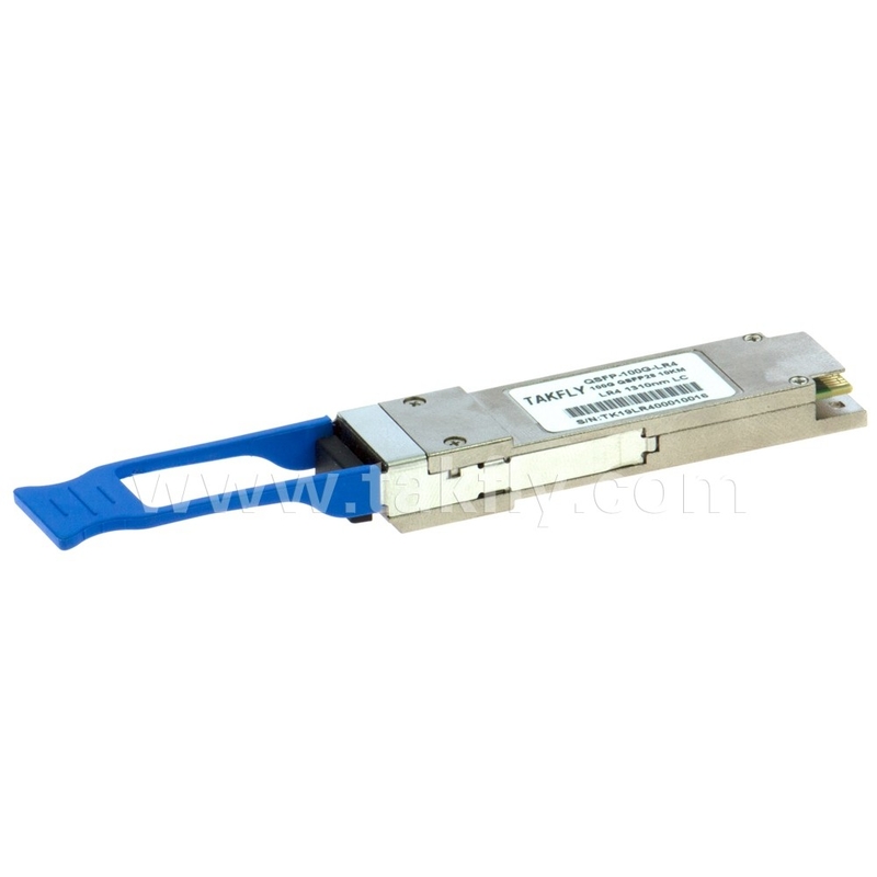 الجانب العميل 100Gbps 10KM QSFP28 LR4 مع DDM Transceiver طول الألياف فائدة عالية 1m اتصالات الاتصالات