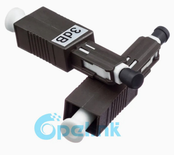 1310/1550nm Mu/PC Fiber Optic Attenuator -30dB النوع الواسع من درجات الحرارة من الذكر إلى الإناث