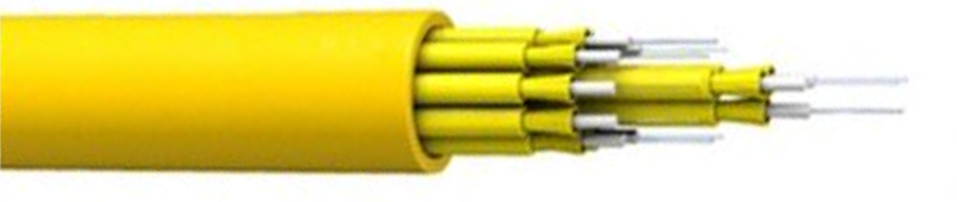 FTTH داخلي 4-48 النوى اندلاع الكابلات الضوئية 2000M LSZH / PVC / PU لحل الاتصالات السلكية واللاسلكية