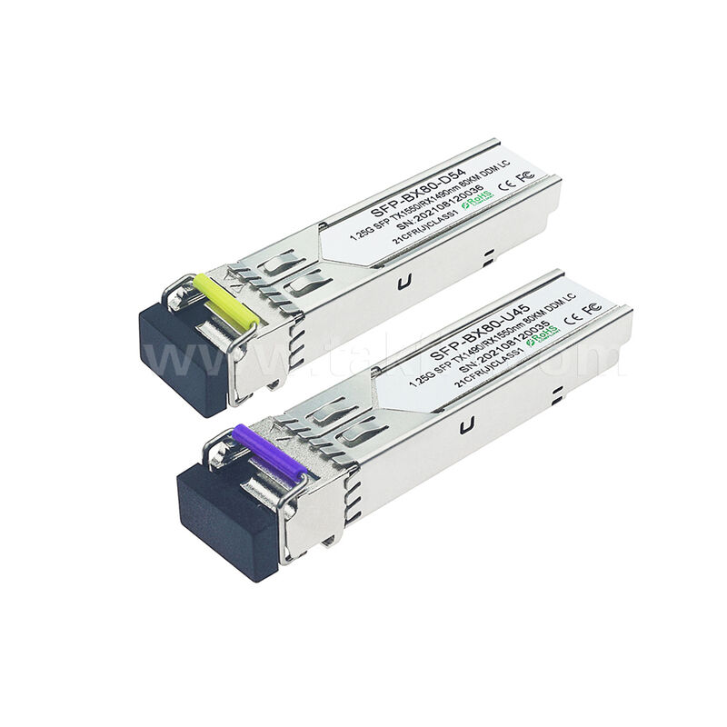 SFP 1.25 جيجابت في الثانية 80 كم LC تصل إلى Tx1490nm/Rx1550nm جهاز الإرسال والاستقبال البصري ثنائي الاتجاه لمركز البيانات FTTX