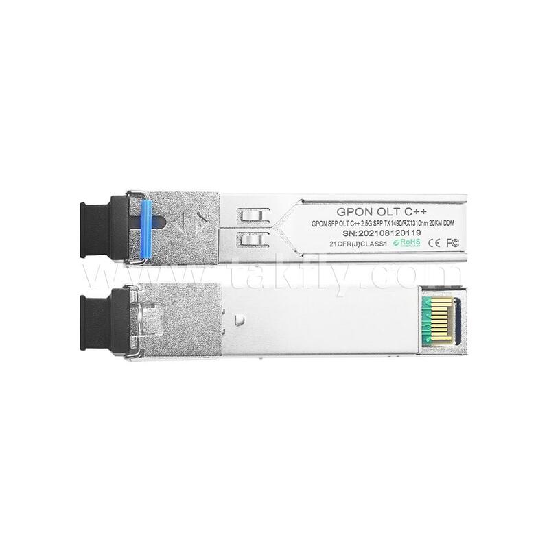 وحدة SFP Transceiver Optical GPON OLT Class C++ لمركز البيانات FTTH FTTX