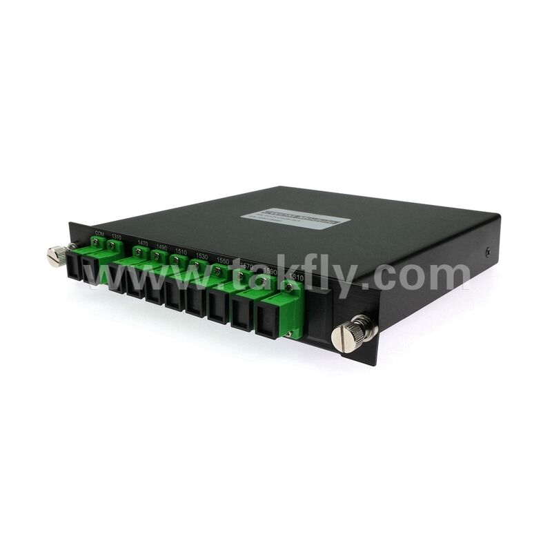 وحدة CWDM 8+1Channel MUX+DEMUX LGX للألياف البصرية لمركز البيانات FTTX