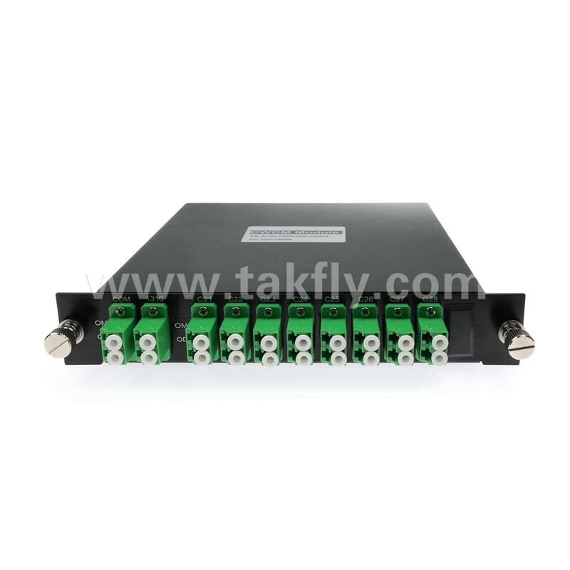 وحدة الألياف الضوئية DWDM 8 + 1قناة MUX + DEMUX LGX لمركز البيانات الاتصالات 5G