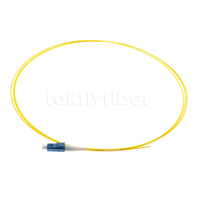 LC Simplex Single Mode Fiber Optic Pigtail 1m 2m 3m الطول، 0.9mm عازل ضيق