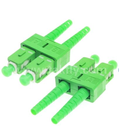 وصلة الألياف البصرية SC/APC، الحجرة الخضراء 8° زاوية وصلة البولندية، انعكاس منخفض للخلف دقة عالية SC APC محول بسيط لشبكة FTTH CATV البصرية