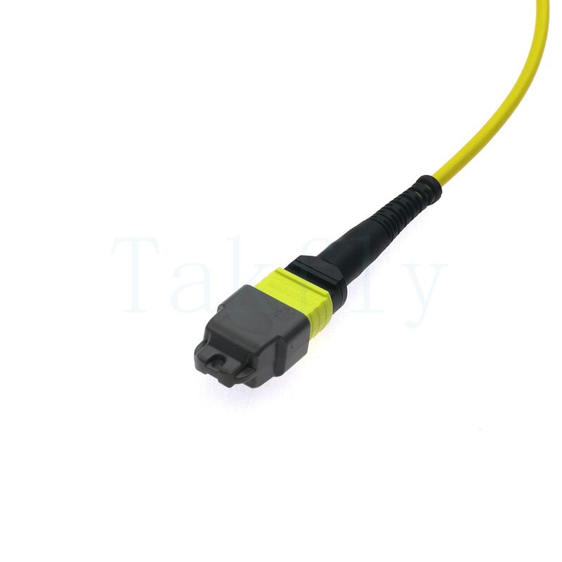 12F MTP(M) - MTP(F) APC سلك التصحيح، SM G657A1، 1 م، 3.0 مم، LSZH أصفر، حذاء غير حساس للانحناء، خسارة منخفضة