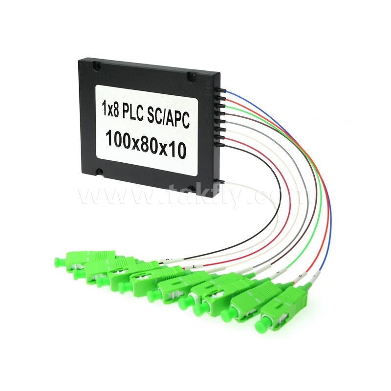 جهاز تقسيم الألياف PLC - صندوق ABS 900 ميكرومتر، SM G657A1، SC/APC، لاقتران الإشارة الضوئية وتوزيعها في شبكات PON