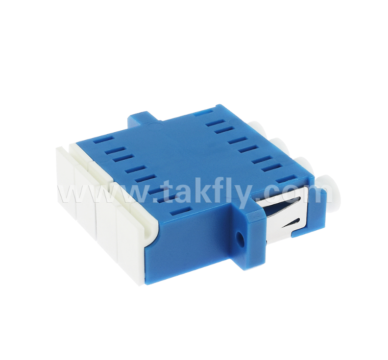 LC Quad Inner Shutter Adapter – 4-in-1 LC Duplex with Built-in Shutter, UPC, Protects Eyes from Fiber Optic Laser, for Data Center & High-Power Fiber Connections