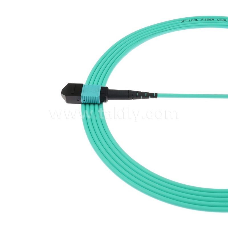 MPO MTP Patchcord Multimode OM3 Trunk Cable 12F الألياف البصرية لمركز البيانات AI Telecom Cables